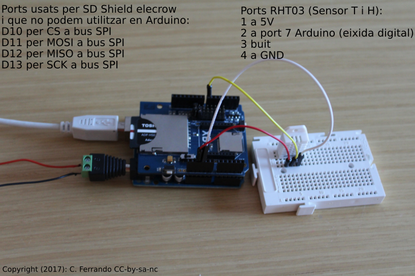 Sd Shield elecrow RHT03 + Arduino